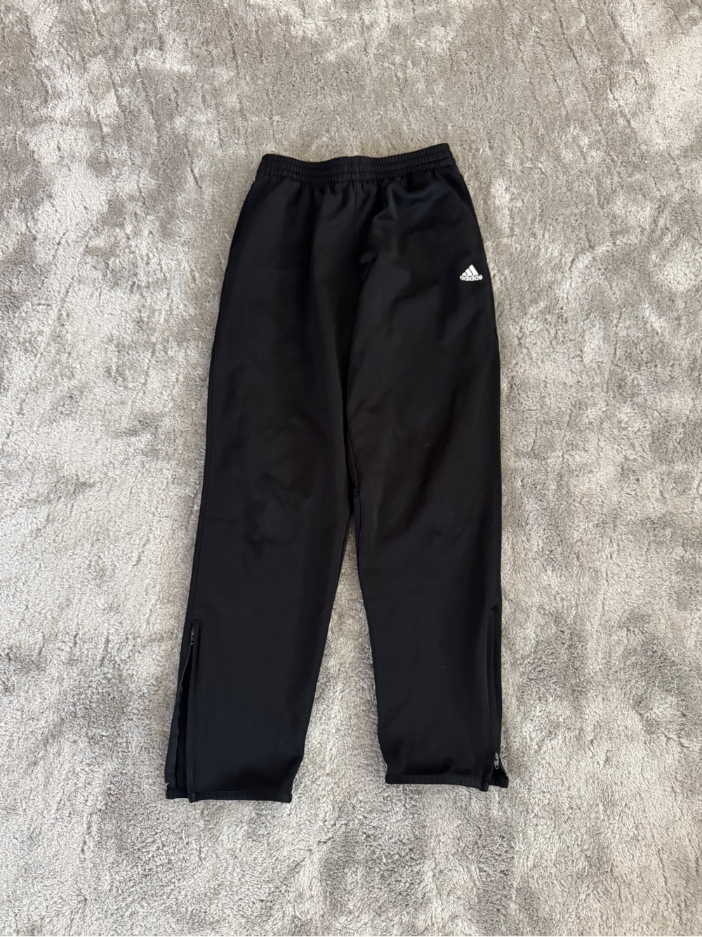Adidas Black & White Stripe Climalite Track Pants